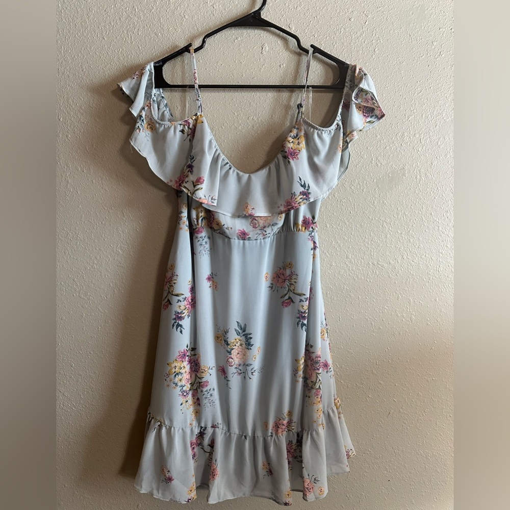 NWT Rewind Floral Cold Shoulder Floral Mini Dress XL